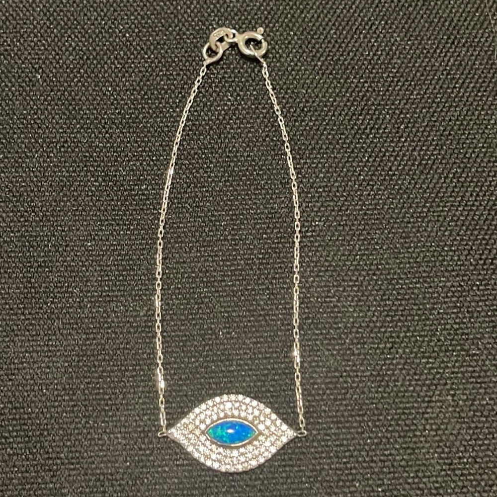 925 sterling silver evil eye bracelet